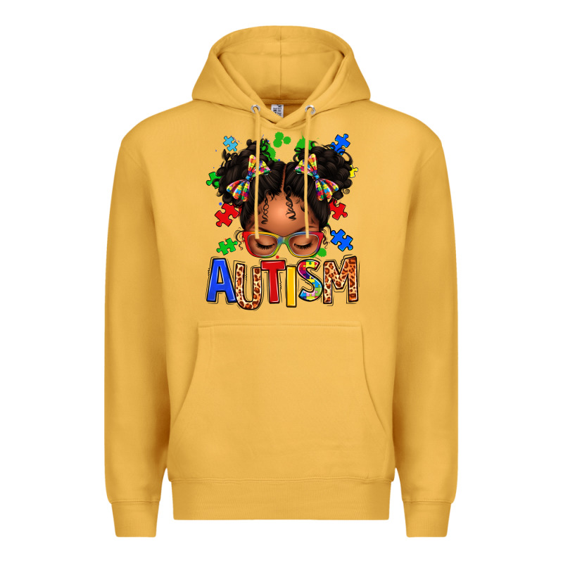 Autism Afro Girl Premium Hoodie by texasbilliewilder | Teevron