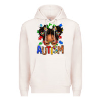 Pale Pink autism afro girl Premium Hoodie - texasbilliewilder