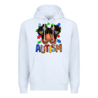 White autism afro girl Premium Hoodie - texasbilliewilder