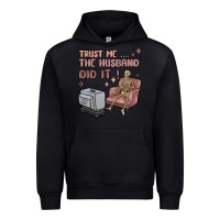Black trust me the husband did it Urban Hoodie - MaliasSmallBusiness