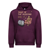 Mauve Wine trust me the husband did it Urban Hoodie - MaliasSmallBusiness