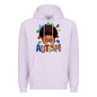 Lilac autism afro kid Premium Hoodie - texasbilliewilder