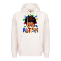 Pale Pink autism afro kid Premium Hoodie - texasbilliewilder
