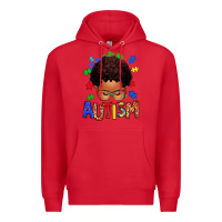Red autism afro kid Premium Hoodie - texasbilliewilder