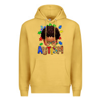 Antique Gold autism afro kid Premium Hoodie - texasbilliewilder