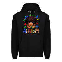 Black autism afro kid Premium Hoodie - texasbilliewilder