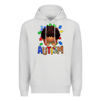 Dove Grey autism afro kid Premium Hoodie - texasbilliewilder