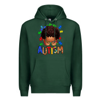 Sports Green autism afro kid Premium Hoodie - texasbilliewilder