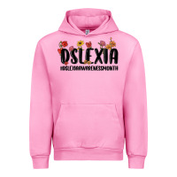 Fuchsia Pink dslexia awareness month Urban Hoodie - MaliasSmallBusiness