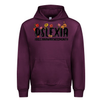 Mauve Wine dslexia awareness month Urban Hoodie - MaliasSmallBusiness