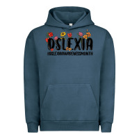 Pigment Midnight Navy dslexia awareness month Urban Hoodie - MaliasSmallBusiness