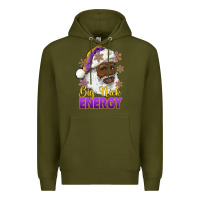 Army Green big nick energy purple and gold afro santa Premium Hoodie - RanaPortraitStore