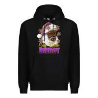 Black big nick energy purple and gold afro santa Premium Hoodie - RanaPortraitStore