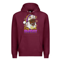 Burgundy big nick energy purple and gold afro santa Premium Hoodie - RanaPortraitStore