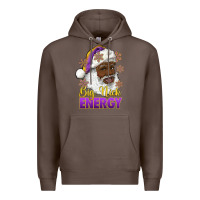 Coffee big nick energy purple and gold afro santa Premium Hoodie - RanaPortraitStore