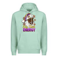 Seafoam big nick energy purple and gold afro santa Premium Hoodie - RanaPortraitStore