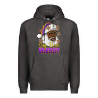 Charcoal Heather big nick energy purple and gold afro santa Premium Hoodie - RanaPortraitStore
