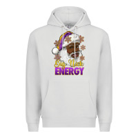 Dove Grey big nick energy purple and gold afro santa Premium Hoodie - RanaPortraitStore
