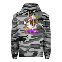 Slate Camo big nick energy purple and gold afro santa Premium Hoodie - RanaPortraitStore