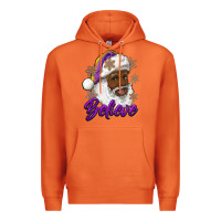 Carrot believe purple and gold african american santa Premium Hoodie - RanaPortraitStore