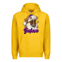 Lemon believe purple and gold african american santa Premium Hoodie - RanaPortraitStore