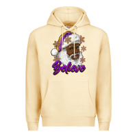Pina Colada believe purple and gold african american santa Premium Hoodie - RanaPortraitStore