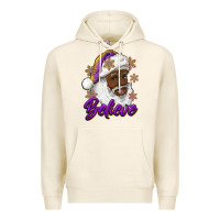 Tofu believe purple and gold african american santa Premium Hoodie - RanaPortraitStore