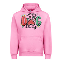 Fuchsia Pink crazy dog lady Urban Hoodie - MaliasSmallBusiness
