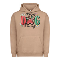 Pigment Burro crazy dog lady Urban Hoodie - MaliasSmallBusiness