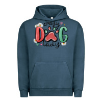 Pigment Midnight Navy crazy dog lady Urban Hoodie - MaliasSmallBusiness