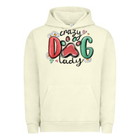 Pigment Pistachio crazy dog lady Urban Hoodie - MaliasSmallBusiness