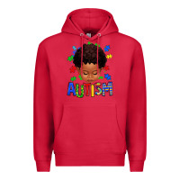 Cardinal autism afro kid full face Premium Hoodie - texasbilliewilder
