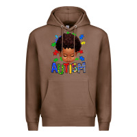 Chestnut autism afro kid full face Premium Hoodie - texasbilliewilder