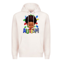 Pale Pink autism afro kid full face Premium Hoodie - texasbilliewilder