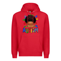 Red autism afro kid full face Premium Hoodie - texasbilliewilder