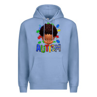 Colony Blue autism afro kid full face Premium Hoodie - texasbilliewilder