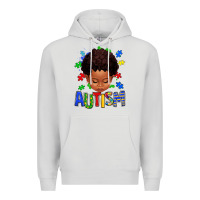 Dove Grey autism afro kid full face Premium Hoodie - texasbilliewilder