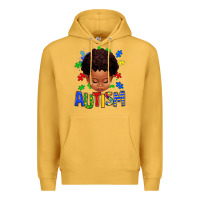 Mustard autism afro kid full face Premium Hoodie - texasbilliewilder