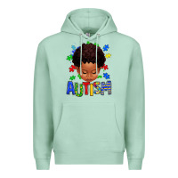Seafoam autism afro kid full face Premium Hoodie - texasbilliewilder
