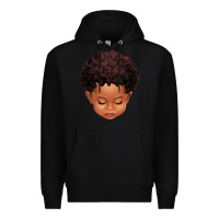Black cute afro boy Premium Hoodie - texasbilliewilder