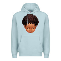 Blue Mist cute afro boy Premium Hoodie - texasbilliewilder