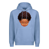 Colony Blue cute afro boy Premium Hoodie - texasbilliewilder