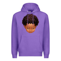 Purple cute afro boy Premium Hoodie - texasbilliewilder
