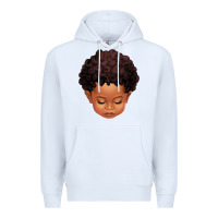 White cute afro boy Premium Hoodie - texasbilliewilder