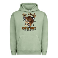 Pigment Oil Green the lonely cowboy club Urban Hoodie - MaliasSmallBusiness