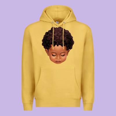 Premium Hoodie cute afro boy