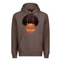 Coffee cute afro boy Premium Hoodie - texasbilliewilder