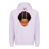 Lilac cute afro boy Premium Hoodie - texasbilliewilder