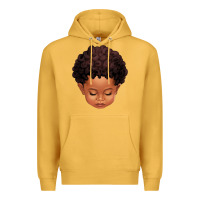 Mustard cute afro boy Premium Hoodie - texasbilliewilder