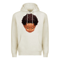 Oatmeal Heather cute afro boy Premium Hoodie - texasbilliewilder